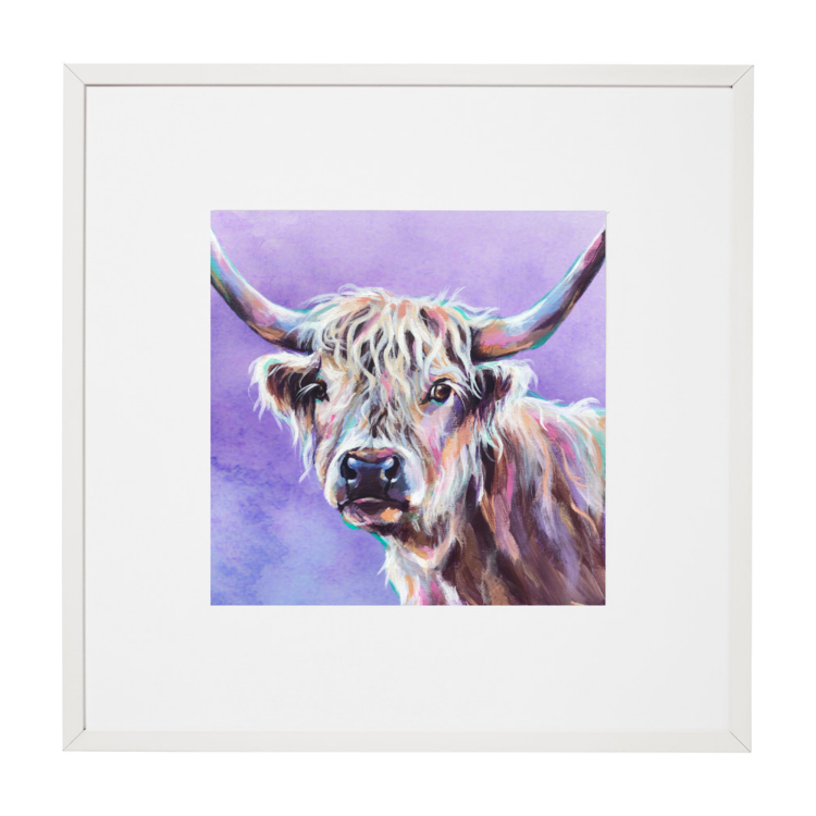 Gloria - Highland Cow Print (Purple)