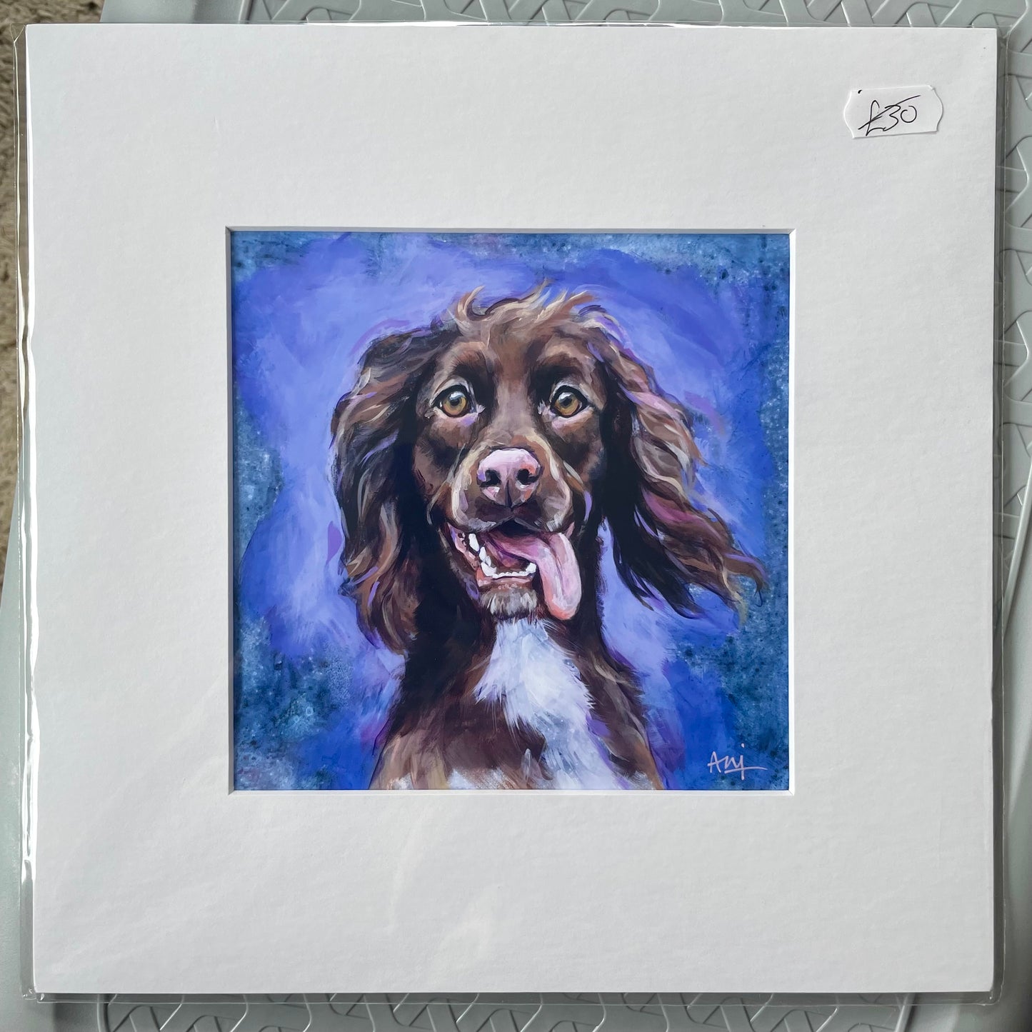 Mounted Mini Print - Cookie Cocker