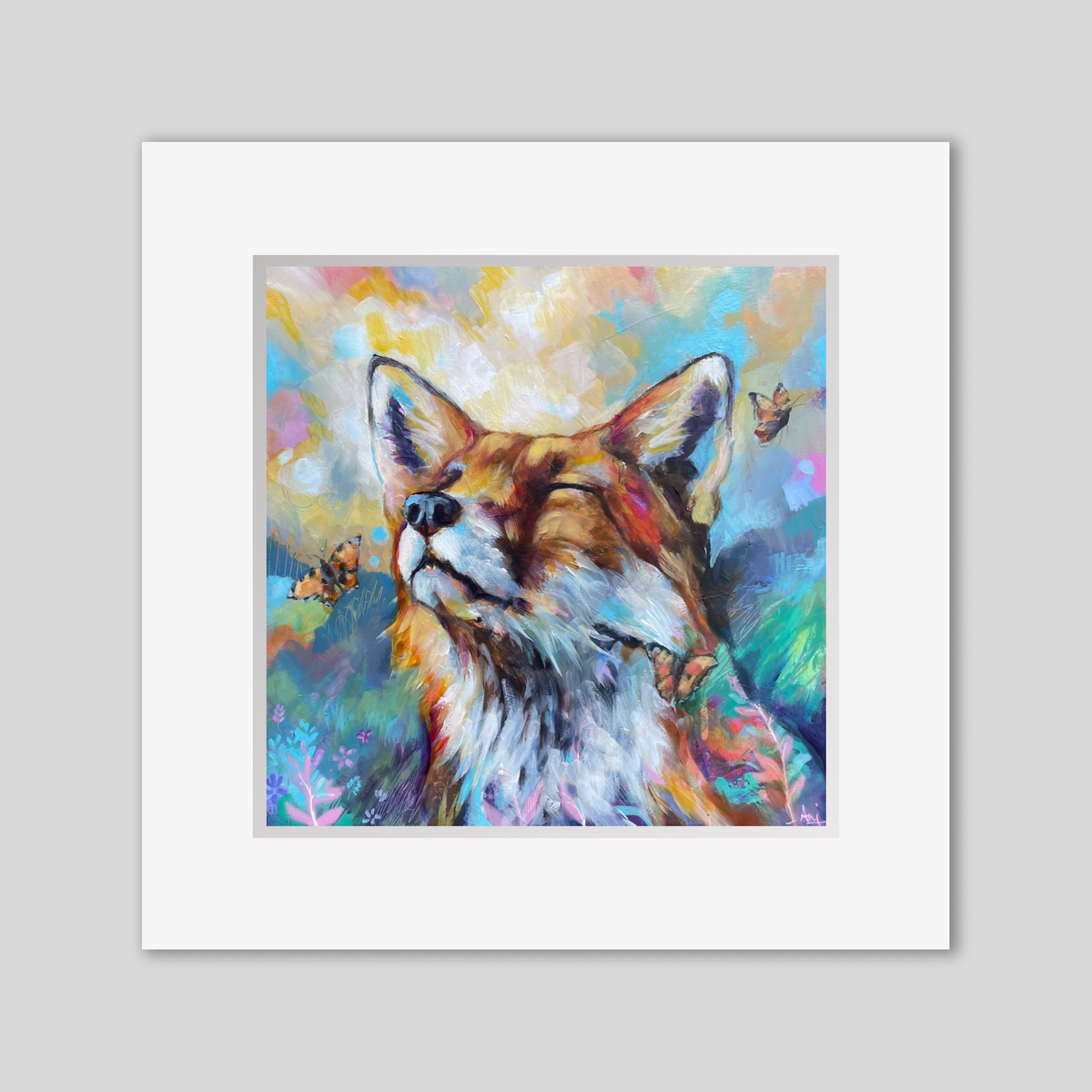 Enlightened - Fox & Butterflies Print