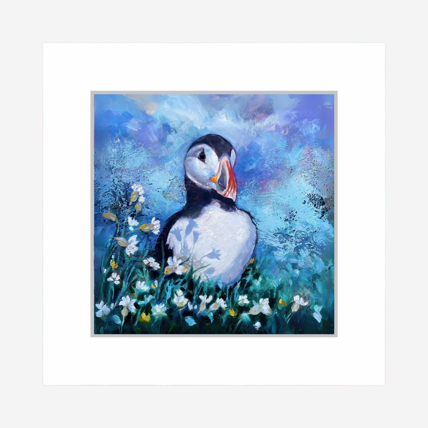 Mounted Mini Print - Puffin