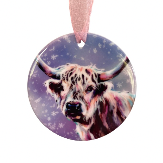 Highland Cow Ceramic Decoration