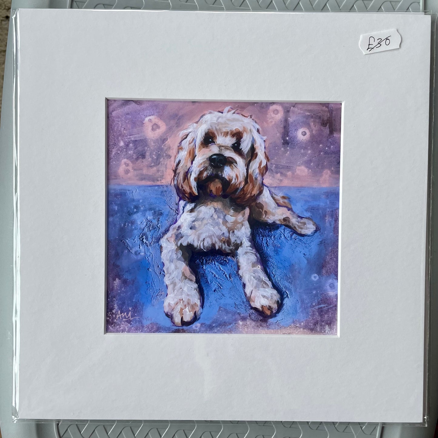 Mounted Mini Print - Cockapoo