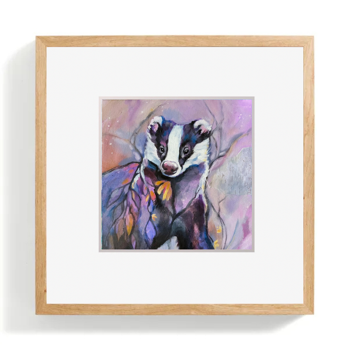 Gaia - Framed Badger Print