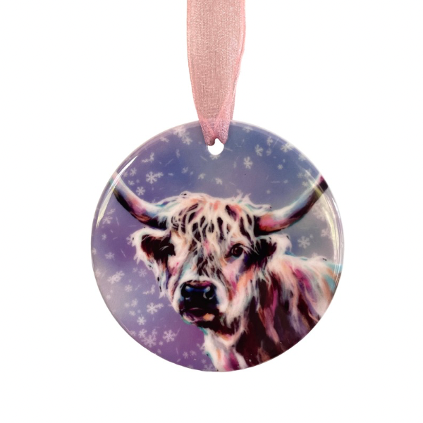 Highland Cow Ceramic Decoration
