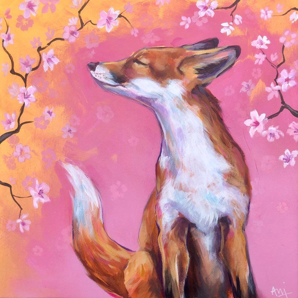 Inari - Hand embellished Canvas Print