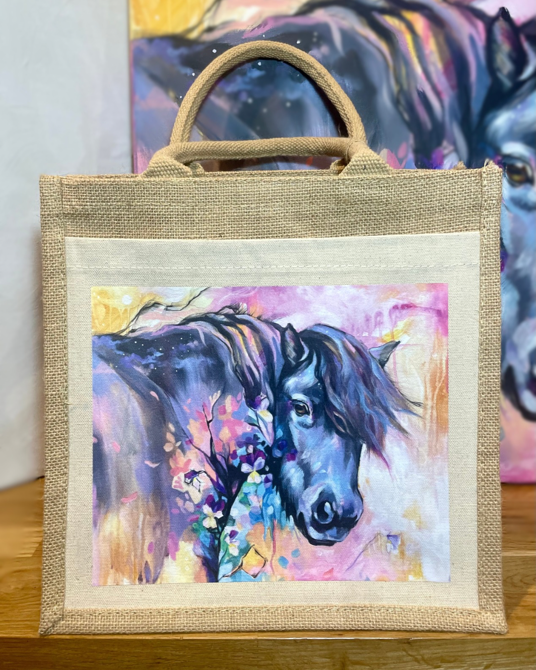 Jute Tote Bag - Viola