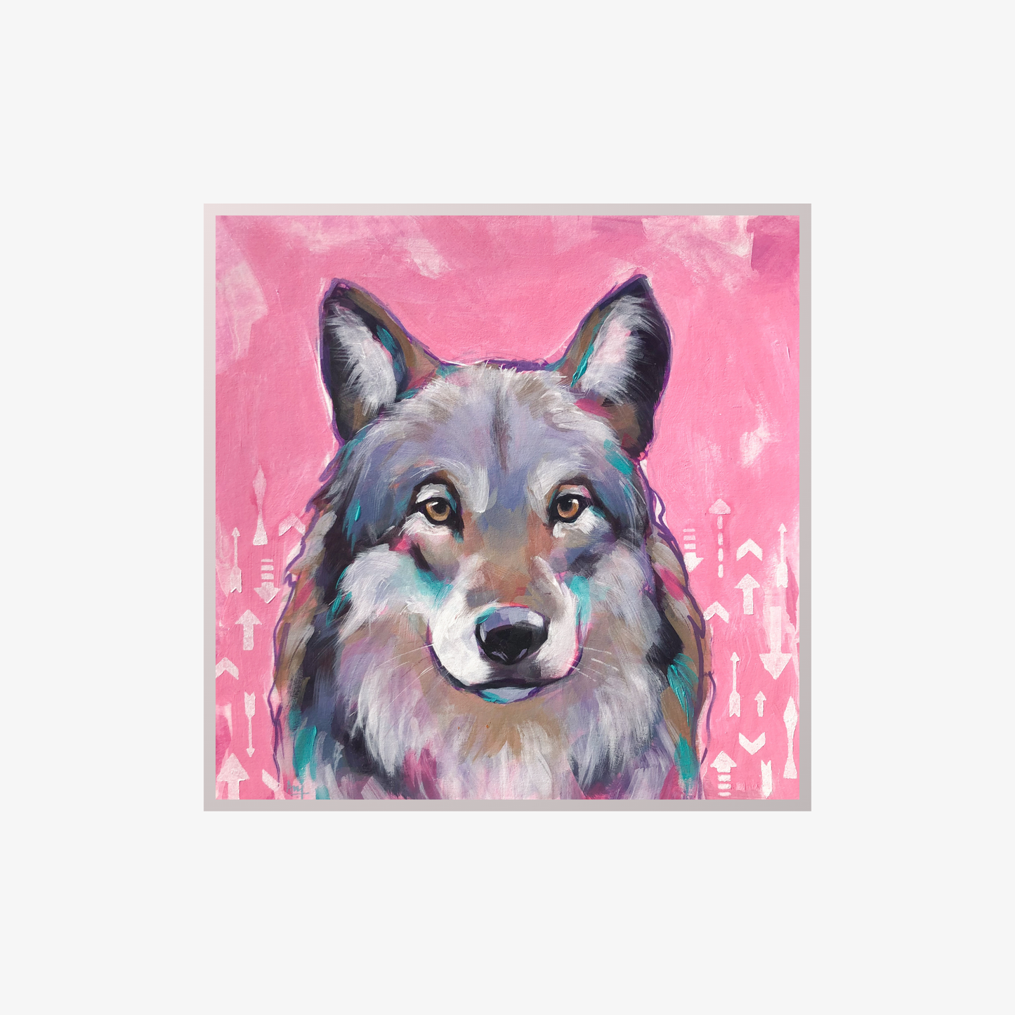 Mounted Mini Print - Skadi Wolf