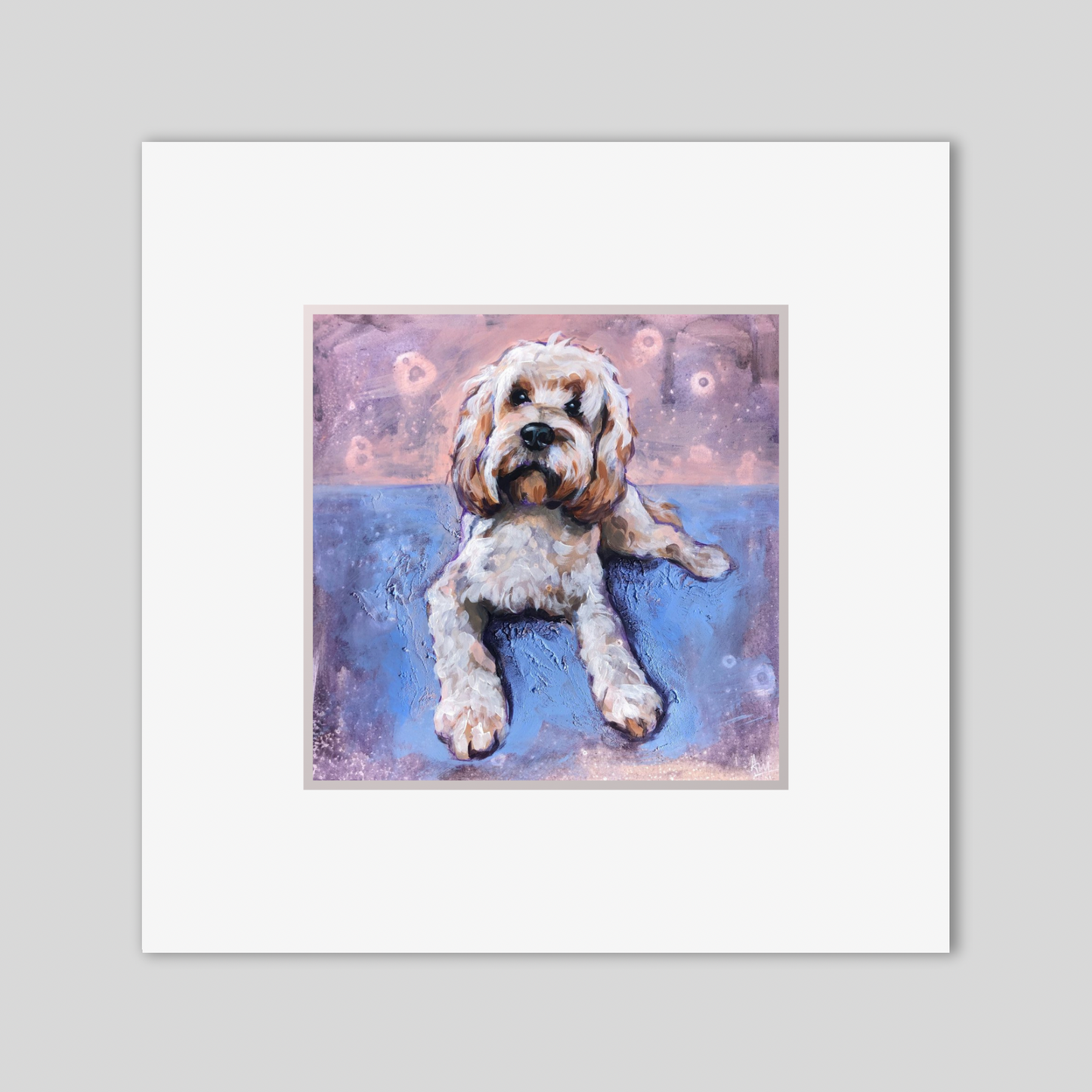Mounted Mini Print - Cockapoo