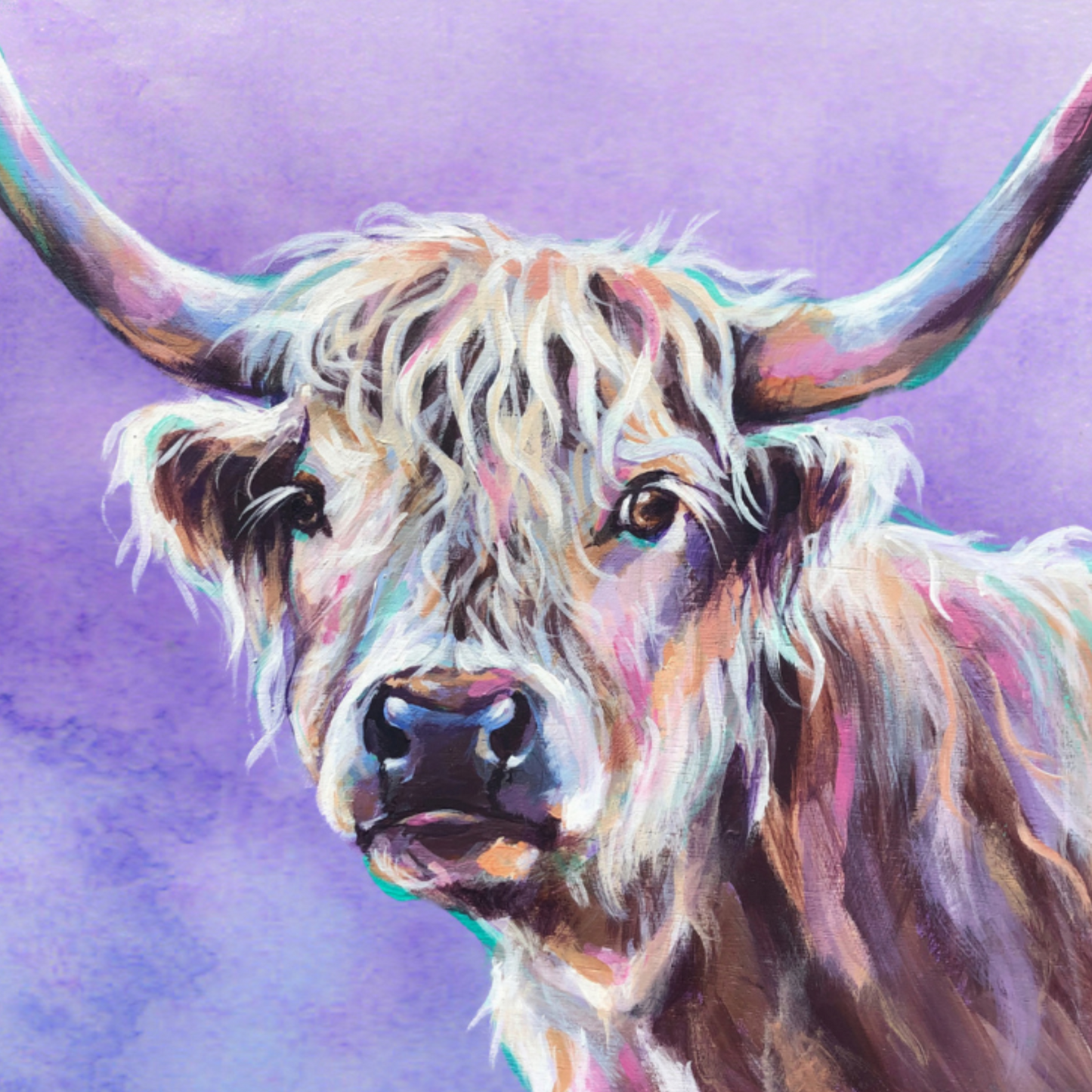 Gloria - Highland Cow Print (Purple)