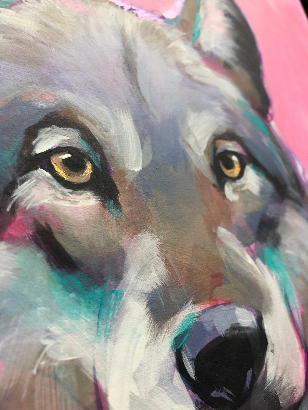 Skadi - Original Wolf Painting