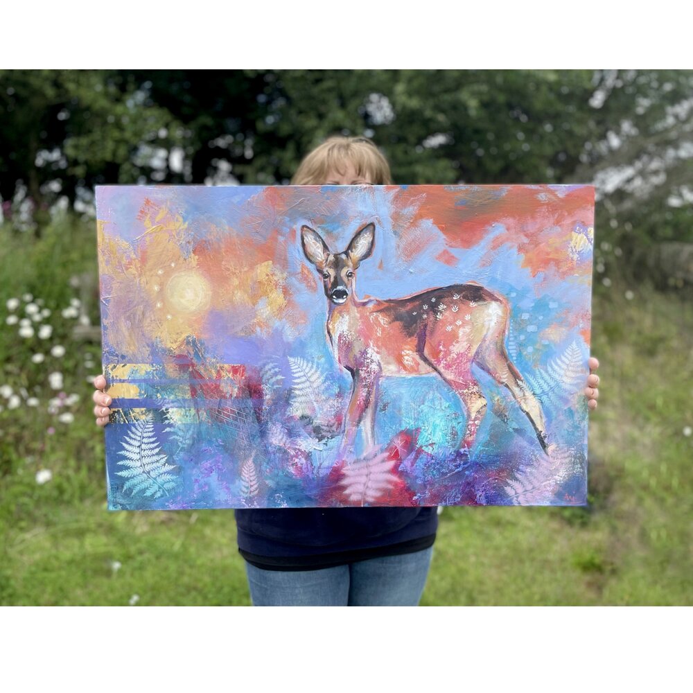 Equinox - Original Roe Deer Painting