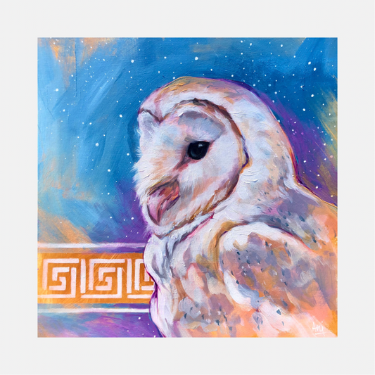 Athena - Original Barn Owl Painting