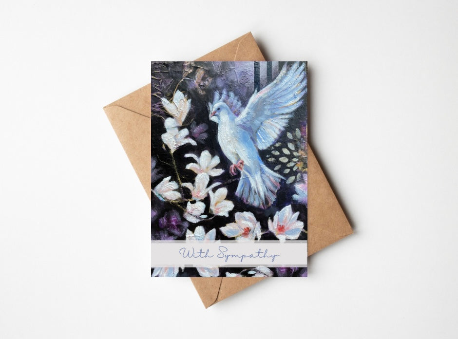 Magnolia Sympathy - Greetings Card *Last Remaining Stock*
