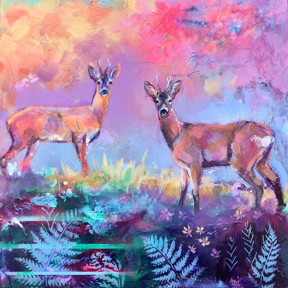 Iridescence - Original Roe Deer Painting