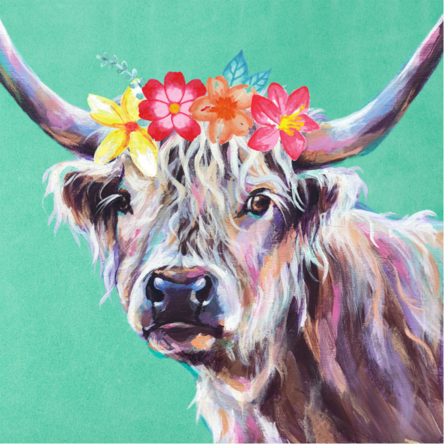 Frida - Highland Cow Print (Green)