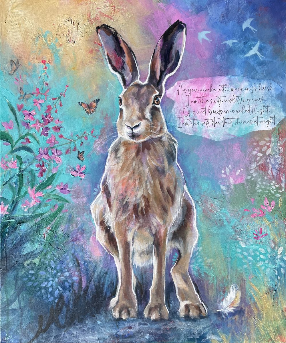 I’ll Be Still - Original Hare Painting