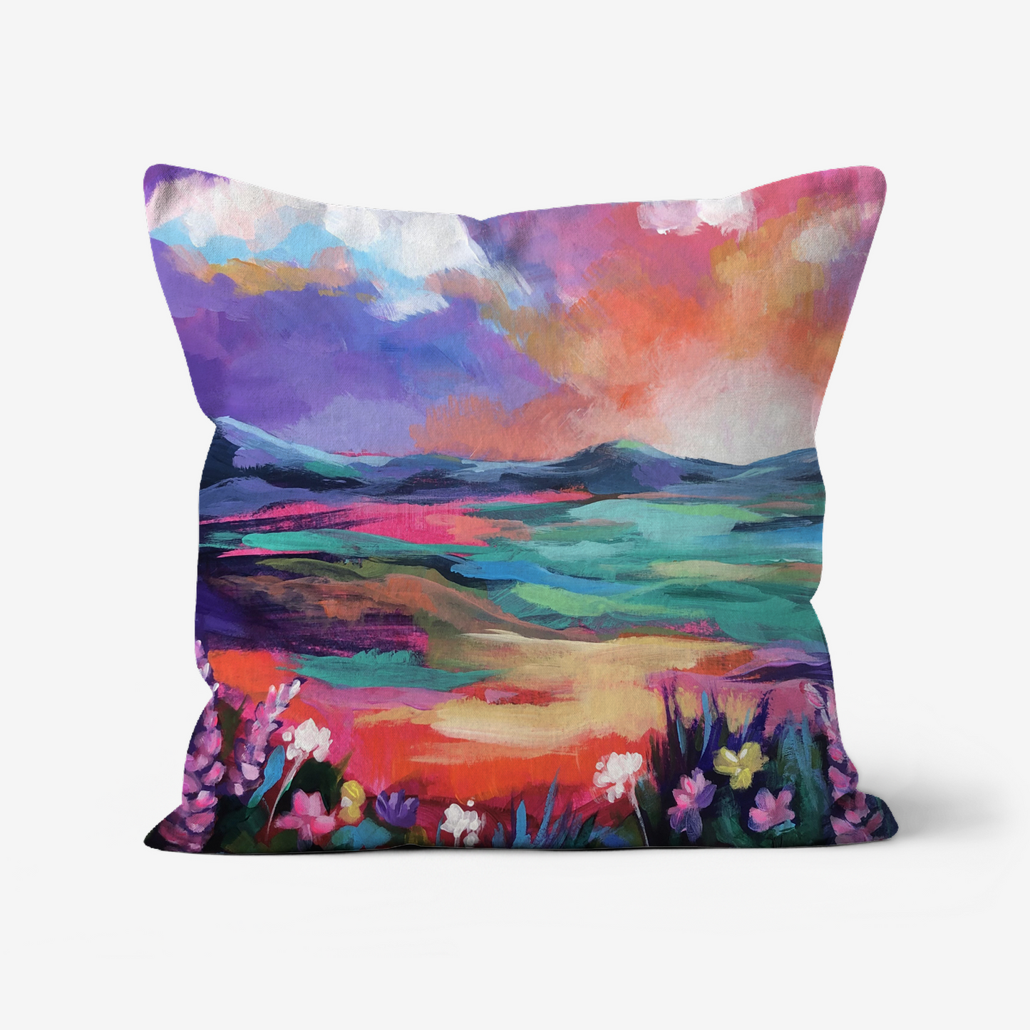 Sunburst Faux Suede Cushion