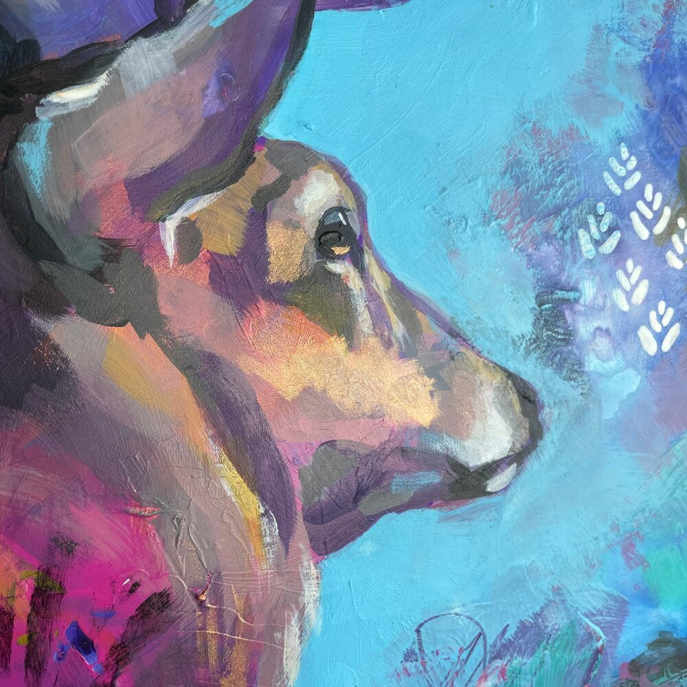 Pensive - Original Stag Painting