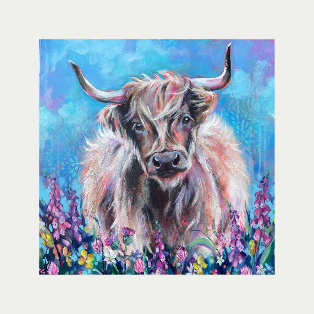 Floraidh - Original Highland Cow Painting