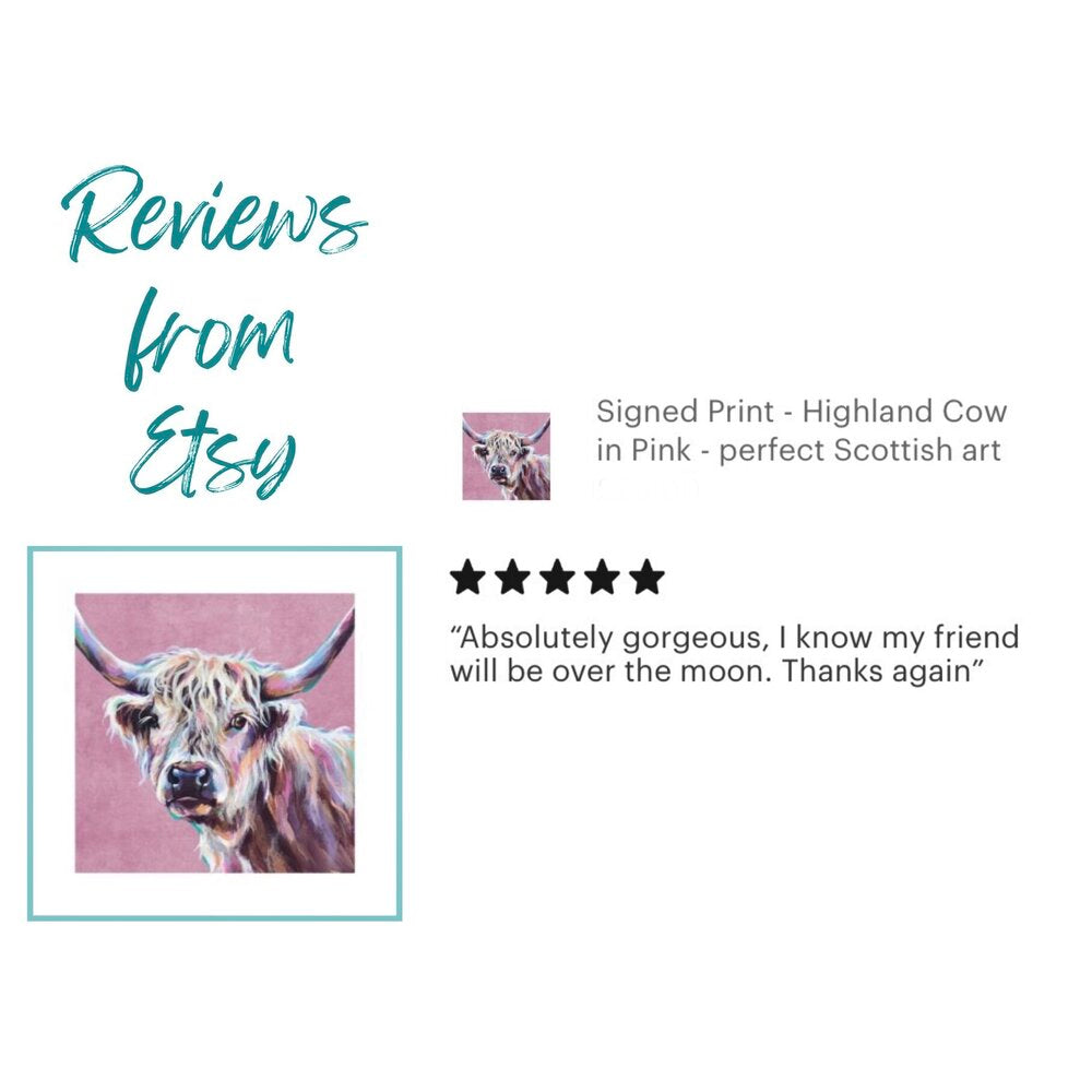 Gloria - Highland Cow Print (Pink)
