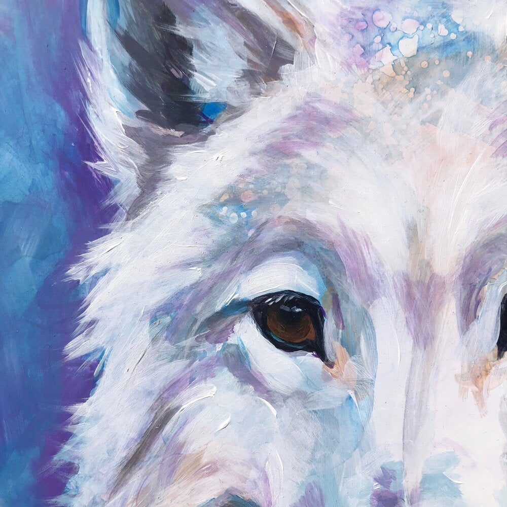 Freyja - Framed Original Wolf Painting