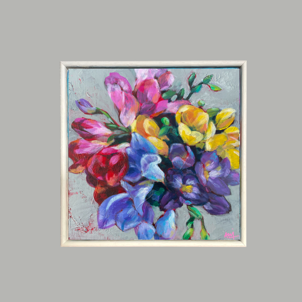 Rainbow Bouquet - Original Floral Painting