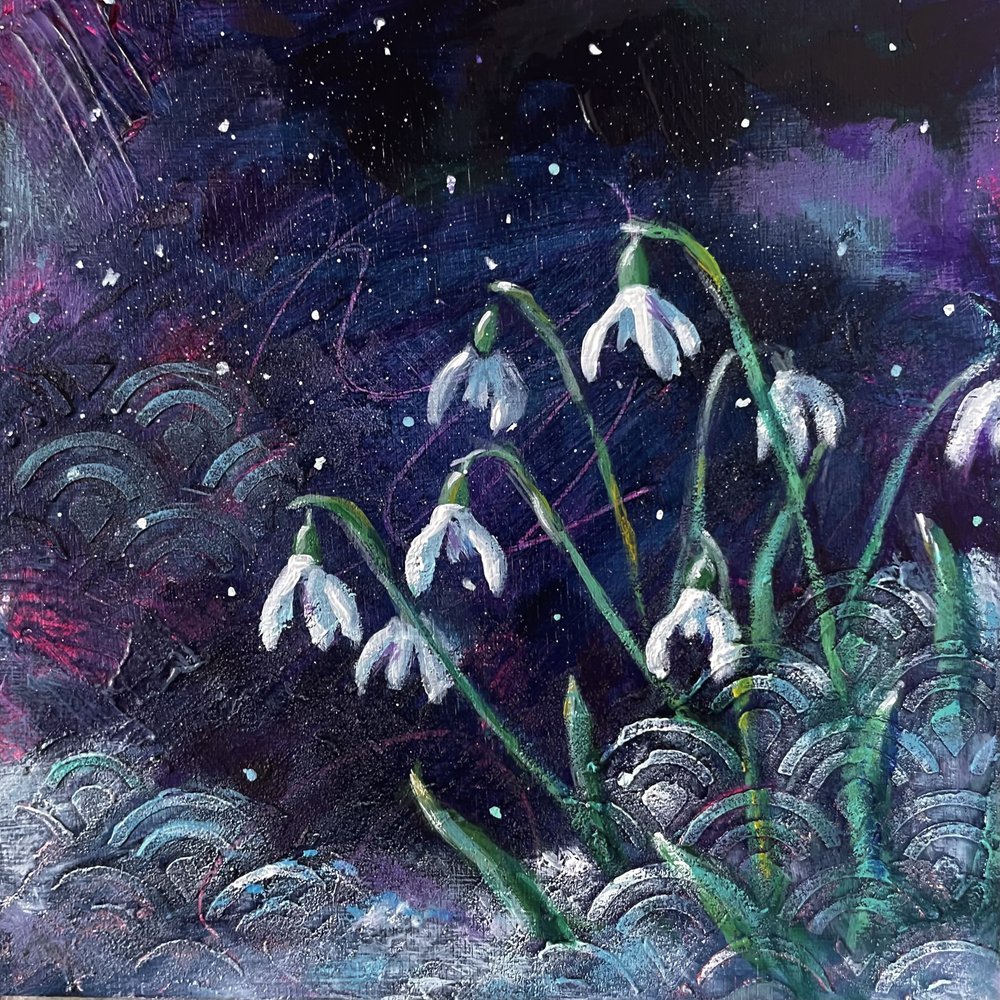 A Winter’s Night - Original Snowdrop Painting