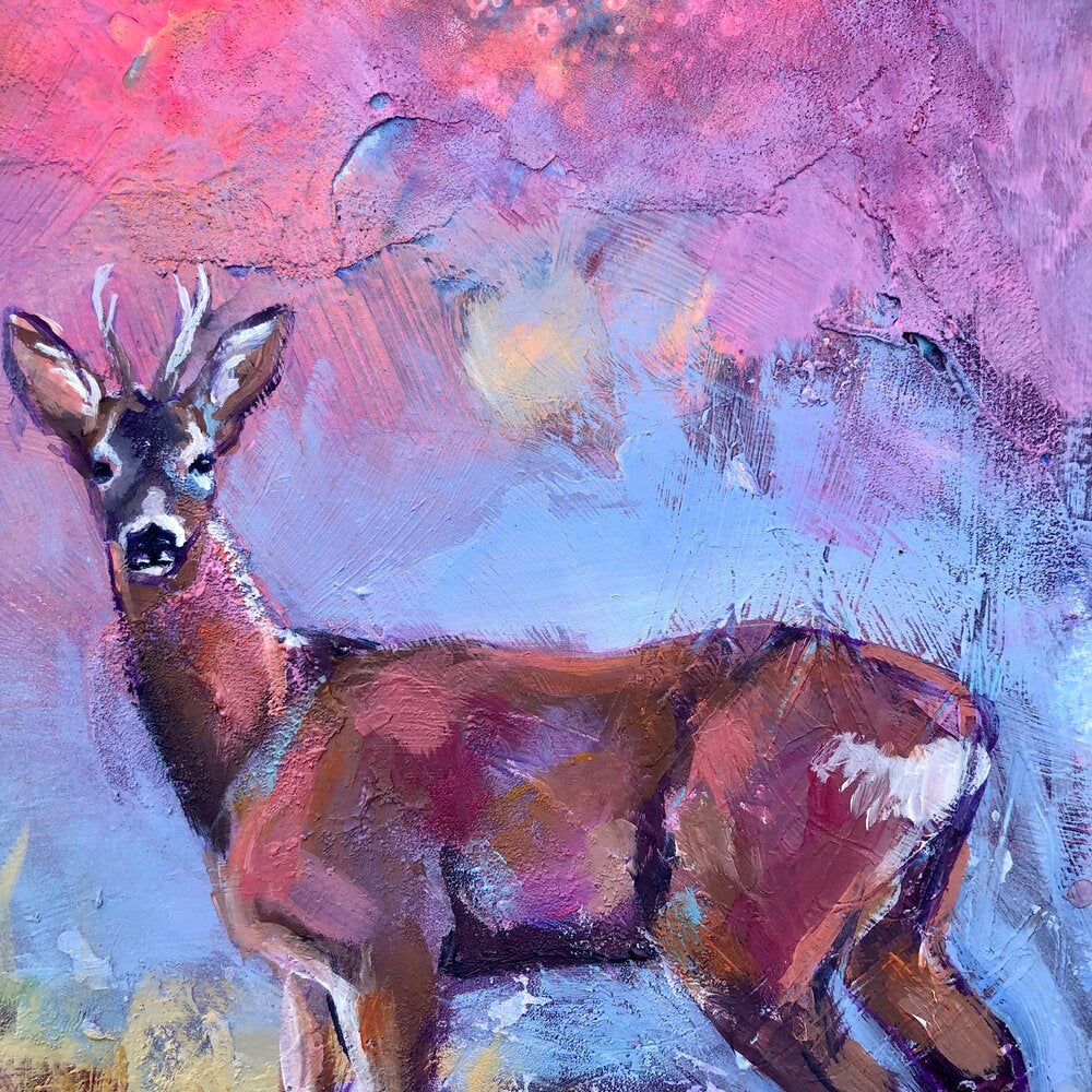 Iridescence - Original Roe Deer Painting