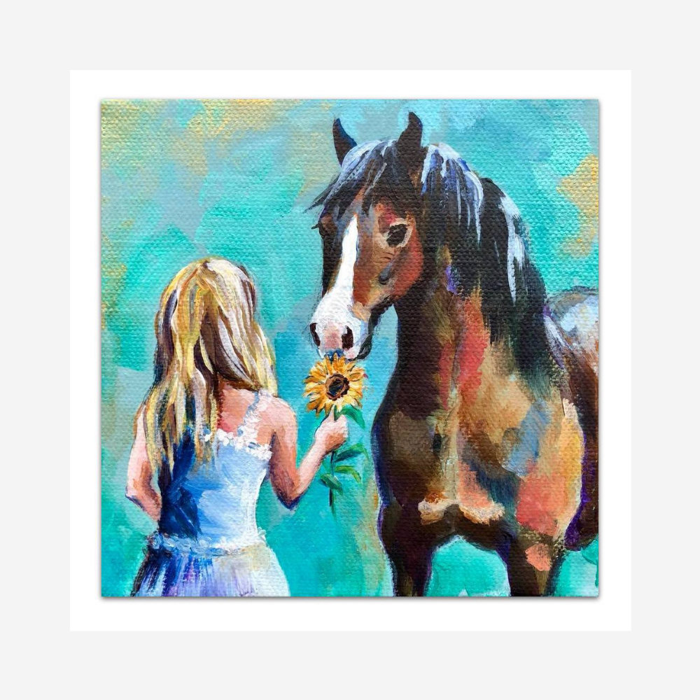 The Gift - Girl & Horse Print