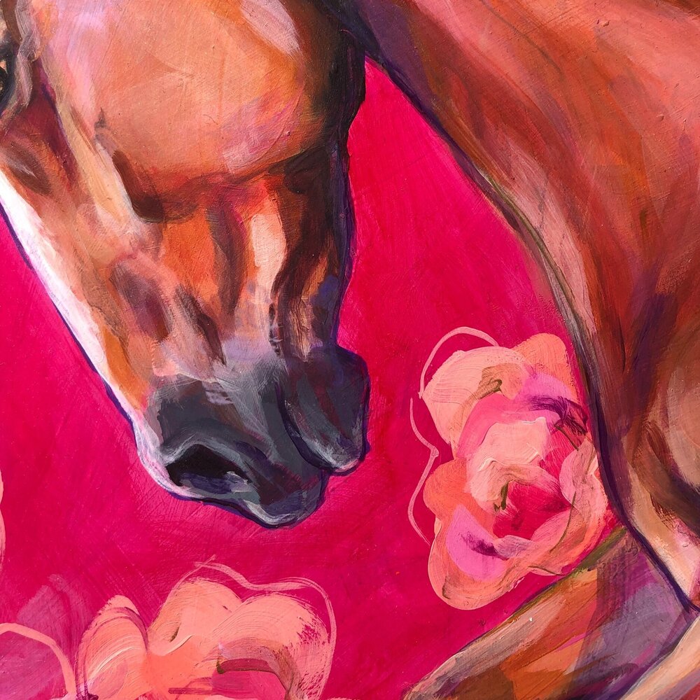 Epona - Framed Original Horse Painting