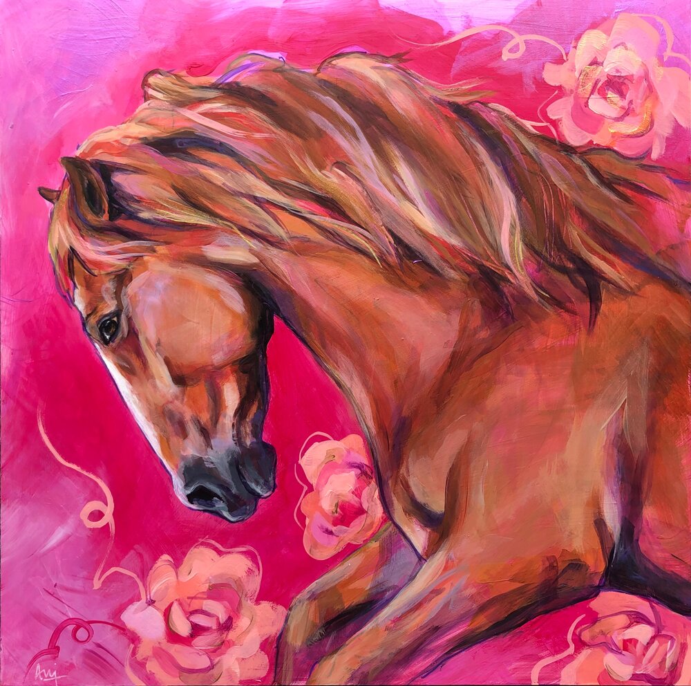 Epona - Framed Original Horse Painting