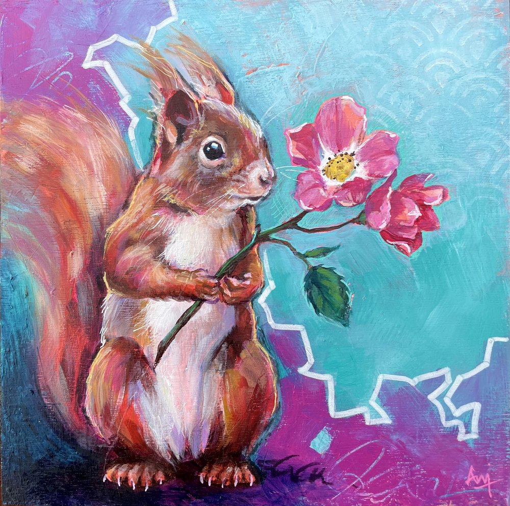 Valentine - Original Squirrel Painting