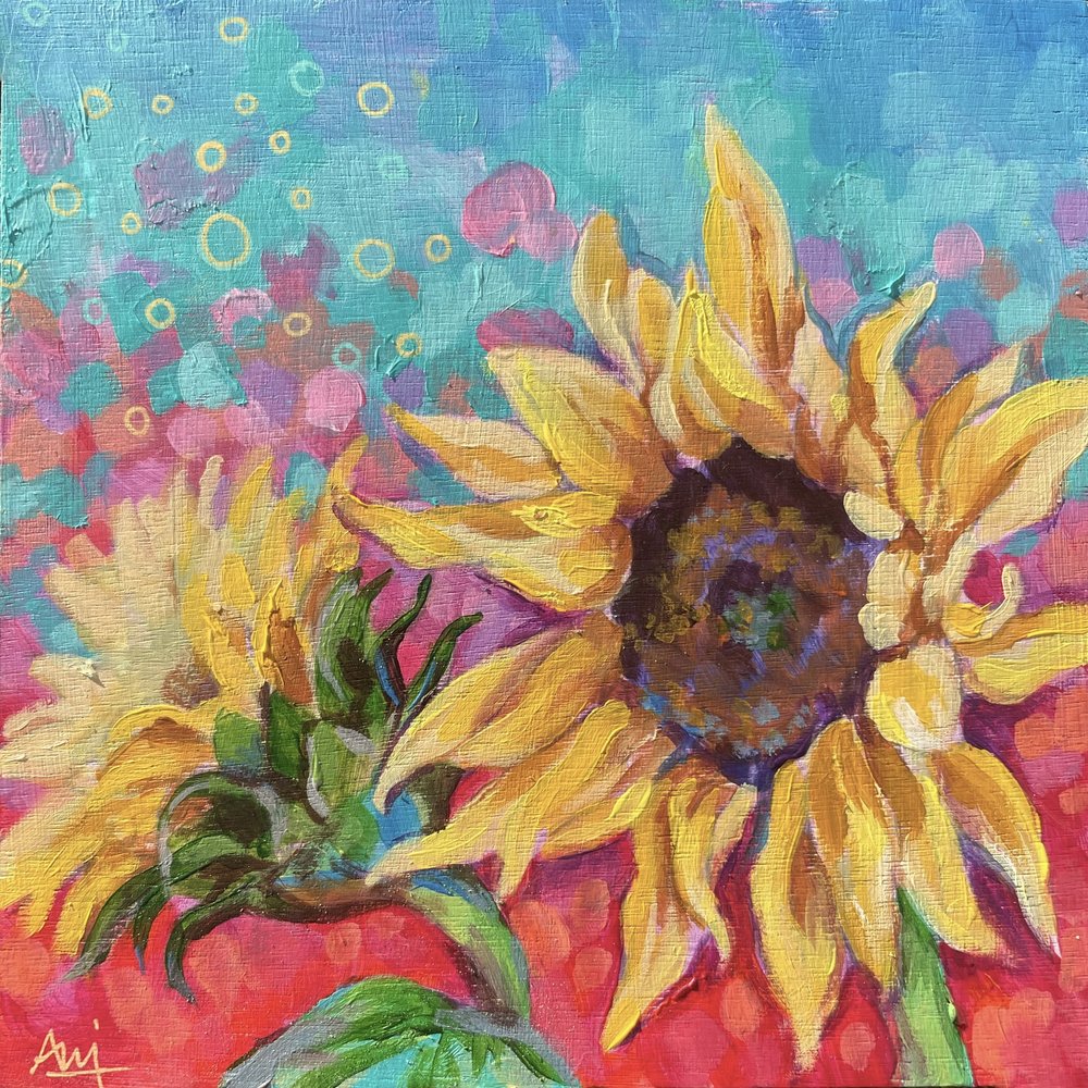 Sun Shine - Original Floral Painting