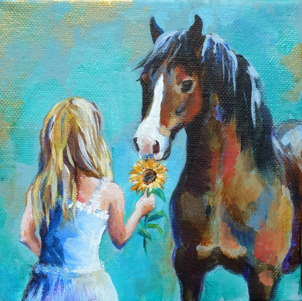The Gift - Girl & Horse Print