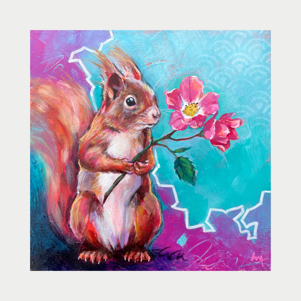 Valentine - Original Squirrel Painting