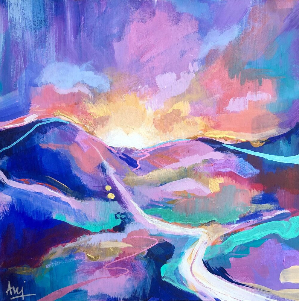 Horizon - Framed Original Landscape Painting