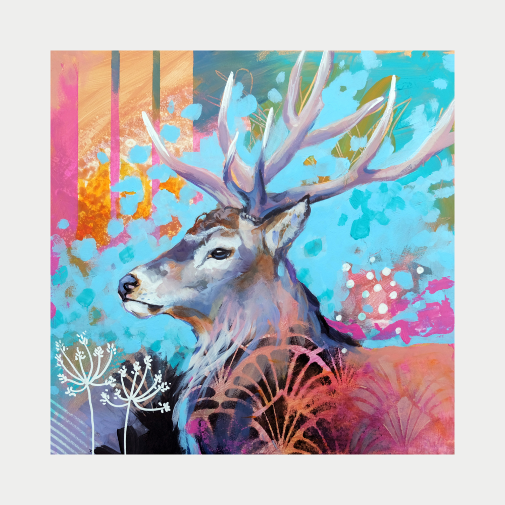 Euphoria - Original Red Stag Painting