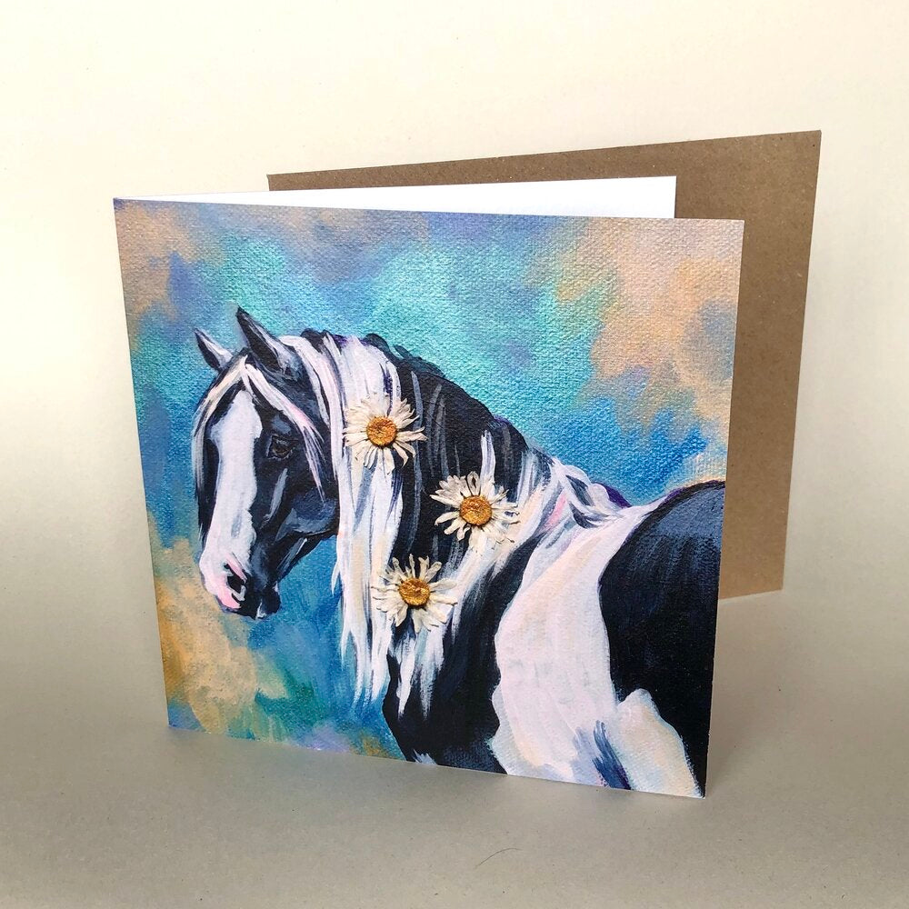 Daisy Horse - Greetings Card