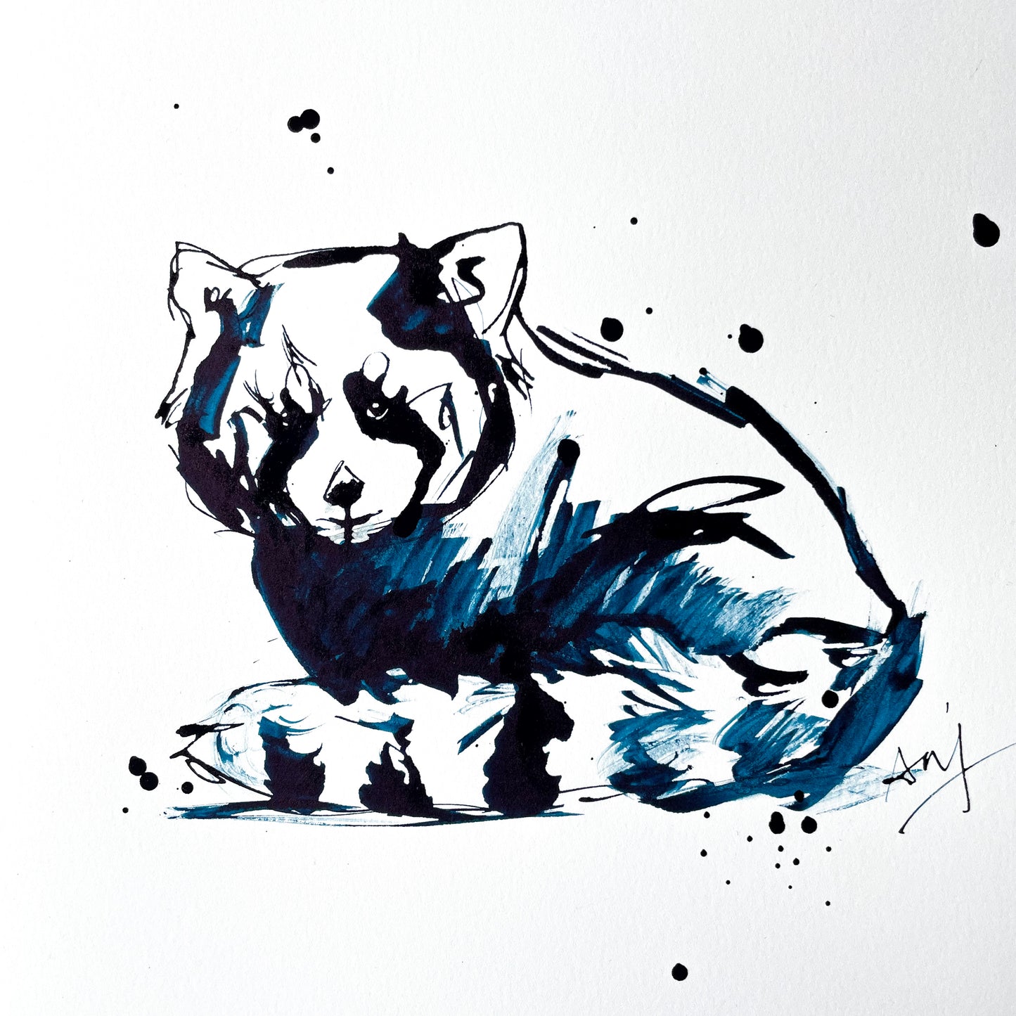 Charity Ink Sketch - Red Panda