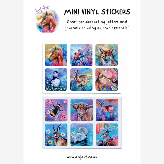 Mini Vinyl Stickers - British Beasties #3