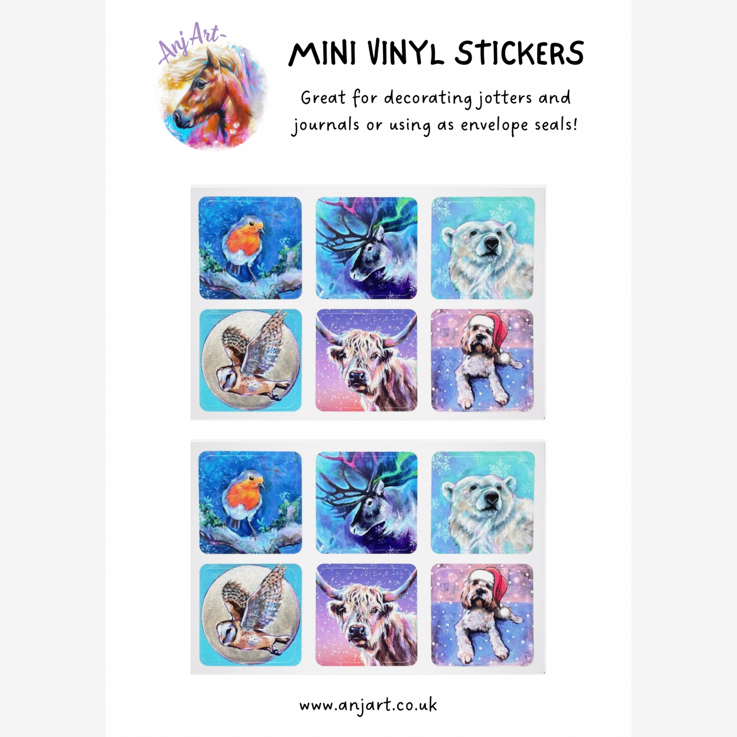 Mini Vinyl Stickers - Festive