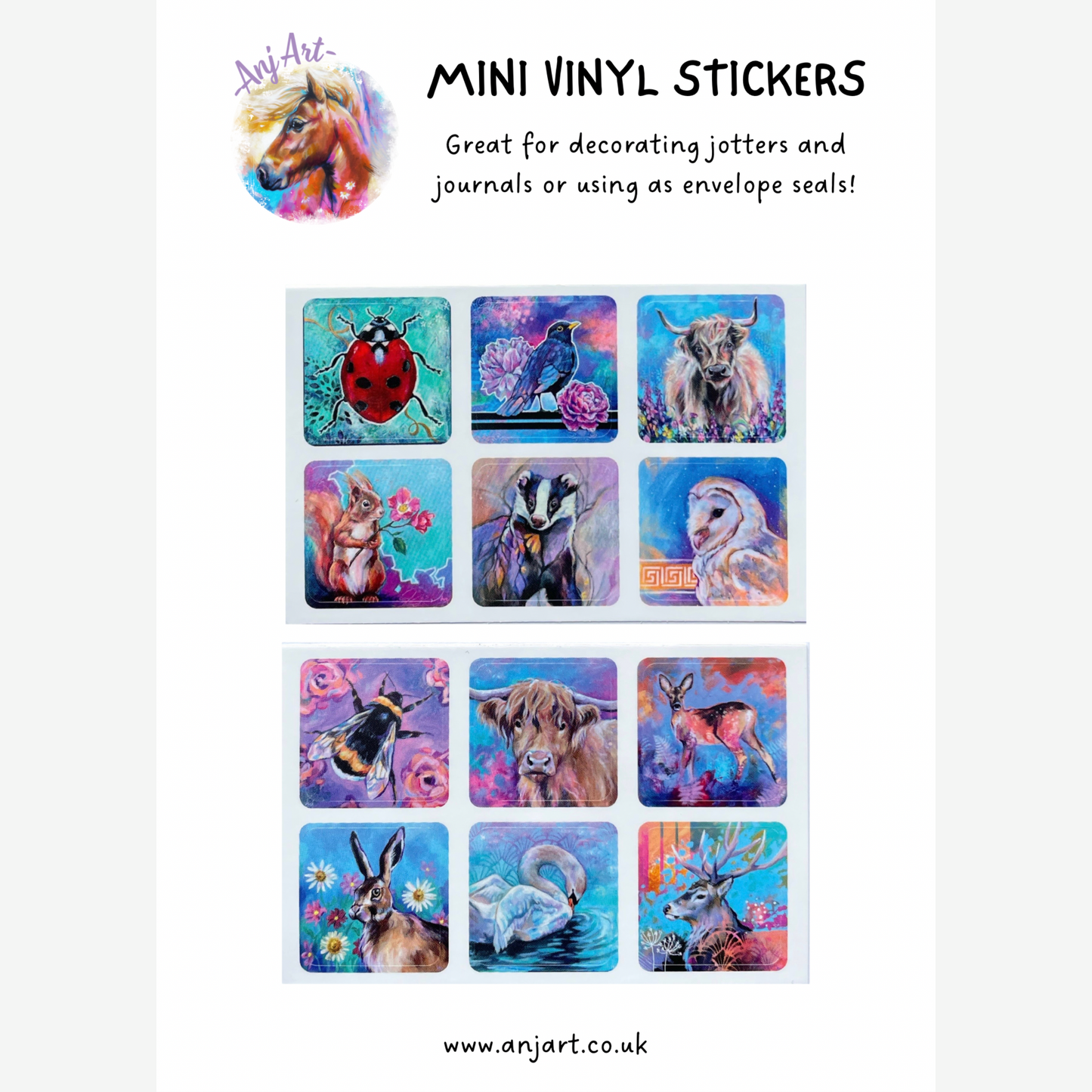 Mini Vinyl Stickers - British Beasties #1