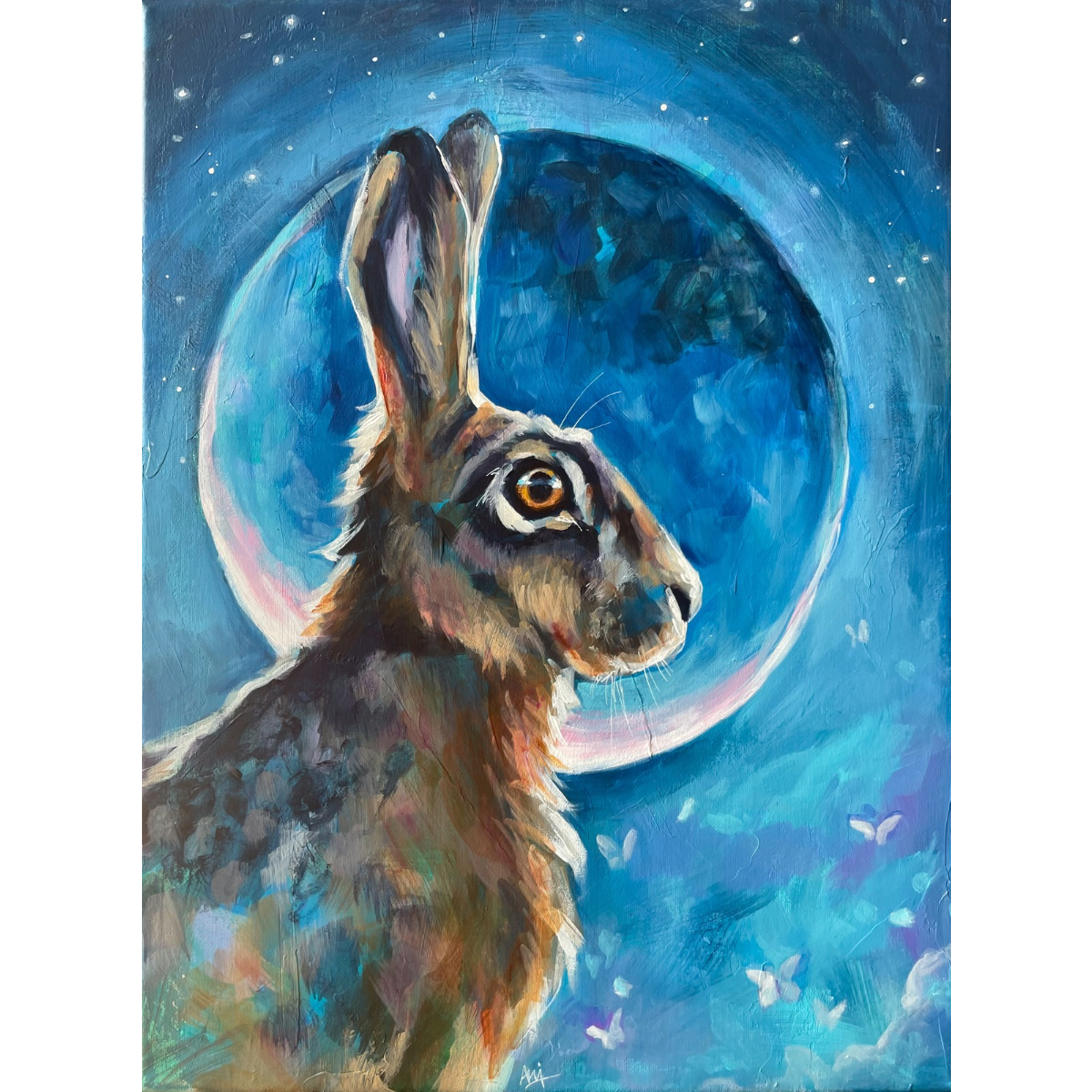 Celeste - Original Hare Painting