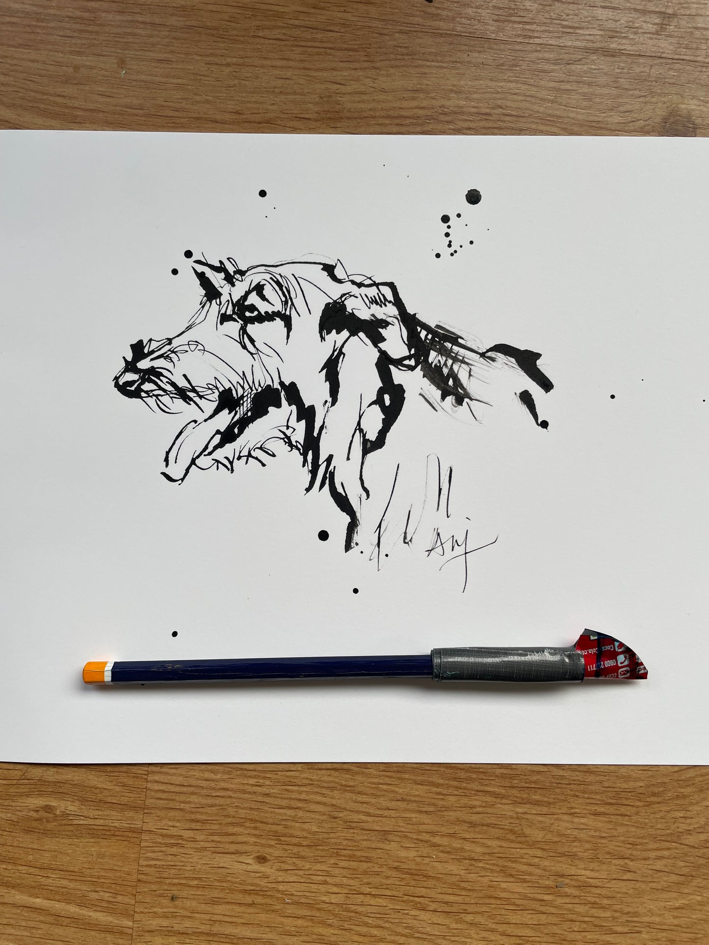 Charity Ink Sketch - Scottish Deer Hound