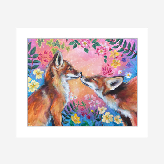 Sweethearts - Fox Cubs Print