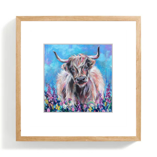 Floraidh - Framed Highland Cow Print