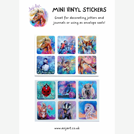 Mini Vinyl Stickers - British Beasties #2