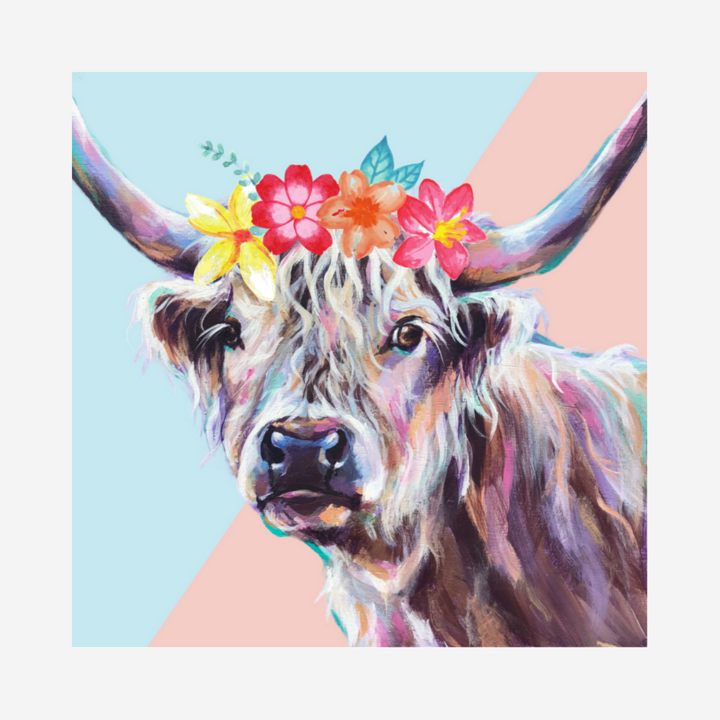 Frida - Highland Cow Print (Pastel)