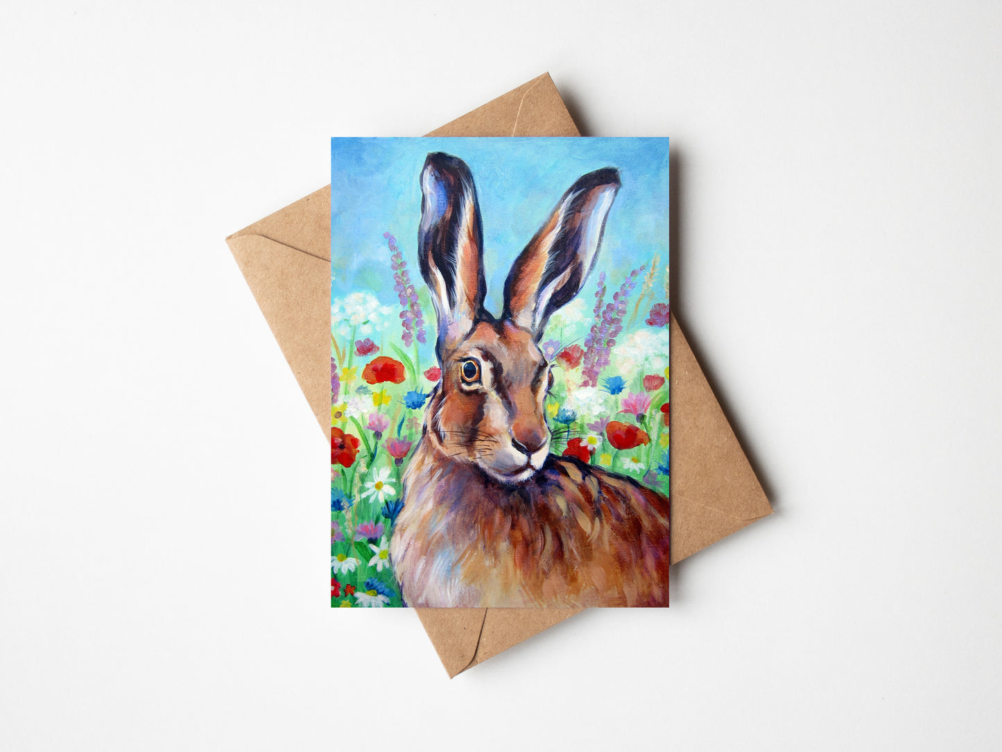 Meadow Hare - Greetings Card