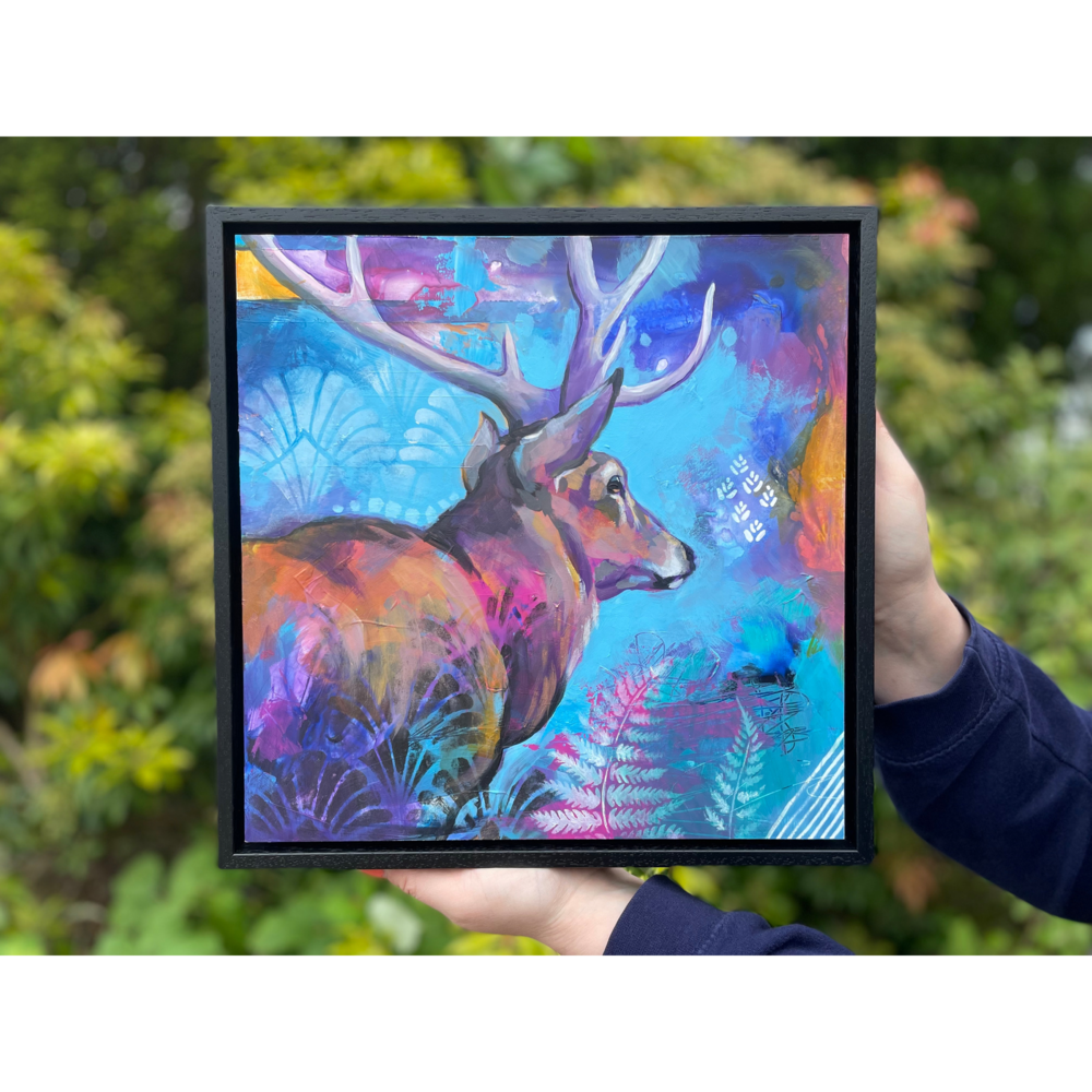 Pensive - Original Stag Painting